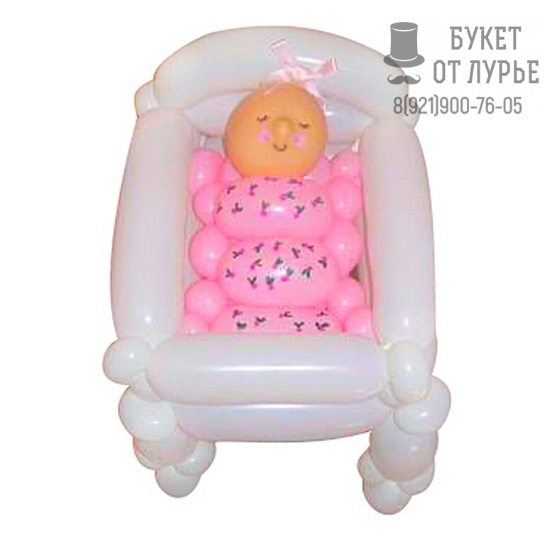Фигура из шаров № 346 "Малютка-девочка"