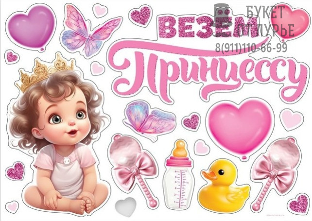 Магнит на авто №23 "Везем принцессу"