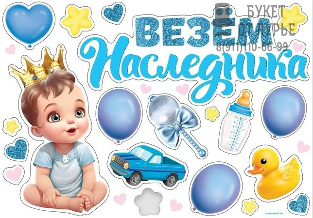 Магнит на авто №31 "Везем наследника"
