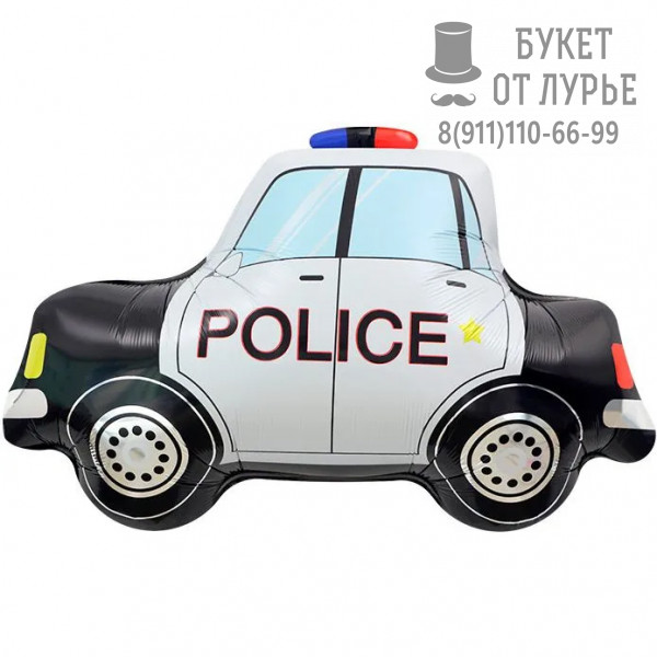 Фольгированный шар №444 (79 см) "Машина полиции" 