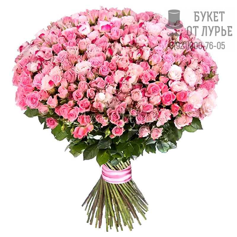 Букет из 61 кустовых роз №62 «В каждом цветке моя нежность»