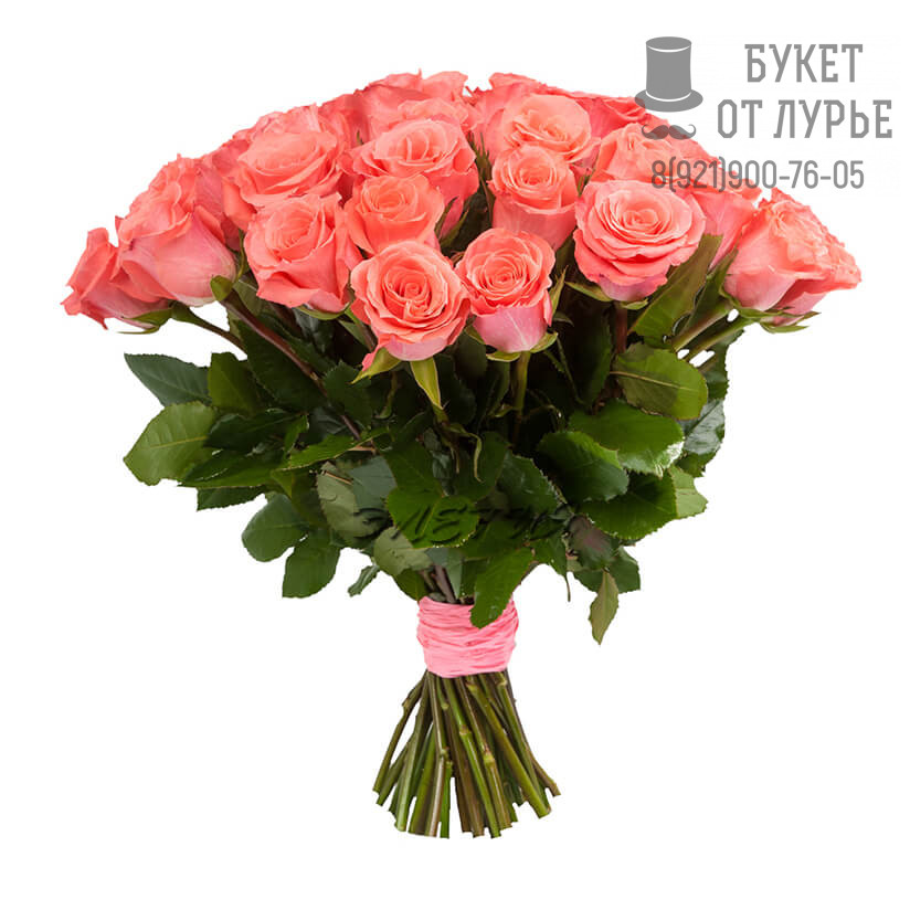 Букет роз №4 - "Коралловый закат"