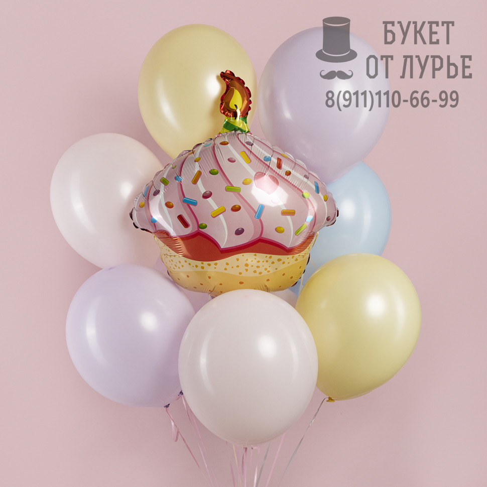 Букет шаров "Нежное пирожное"